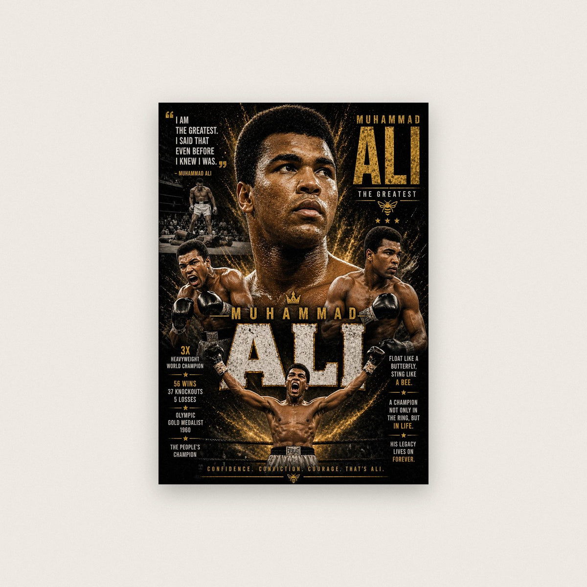 Muhammad Ali "The Greatest" Boxing Poster