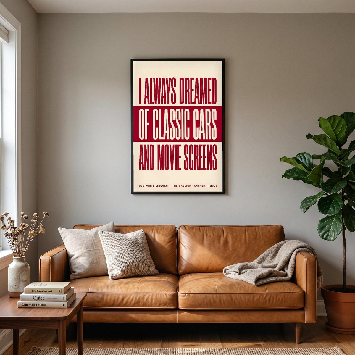 Old White Lincoln Lyrics Print
