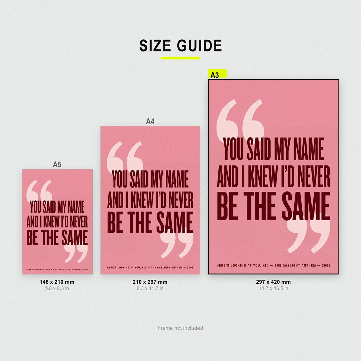 Heres Looking At You Kid Lyrics Print