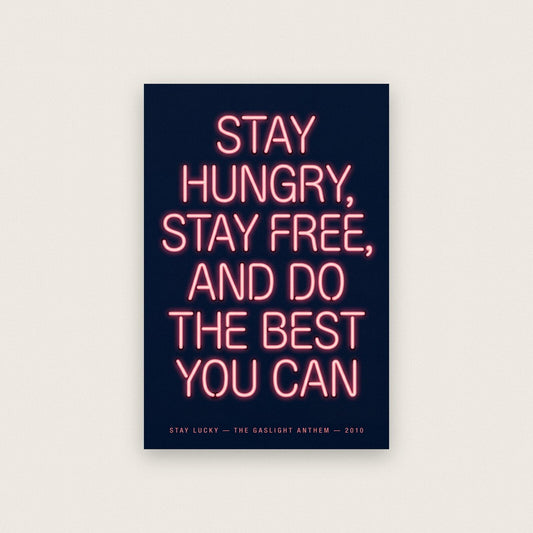 Stay Lucky The Gaslight Anthem Lyrics Print
