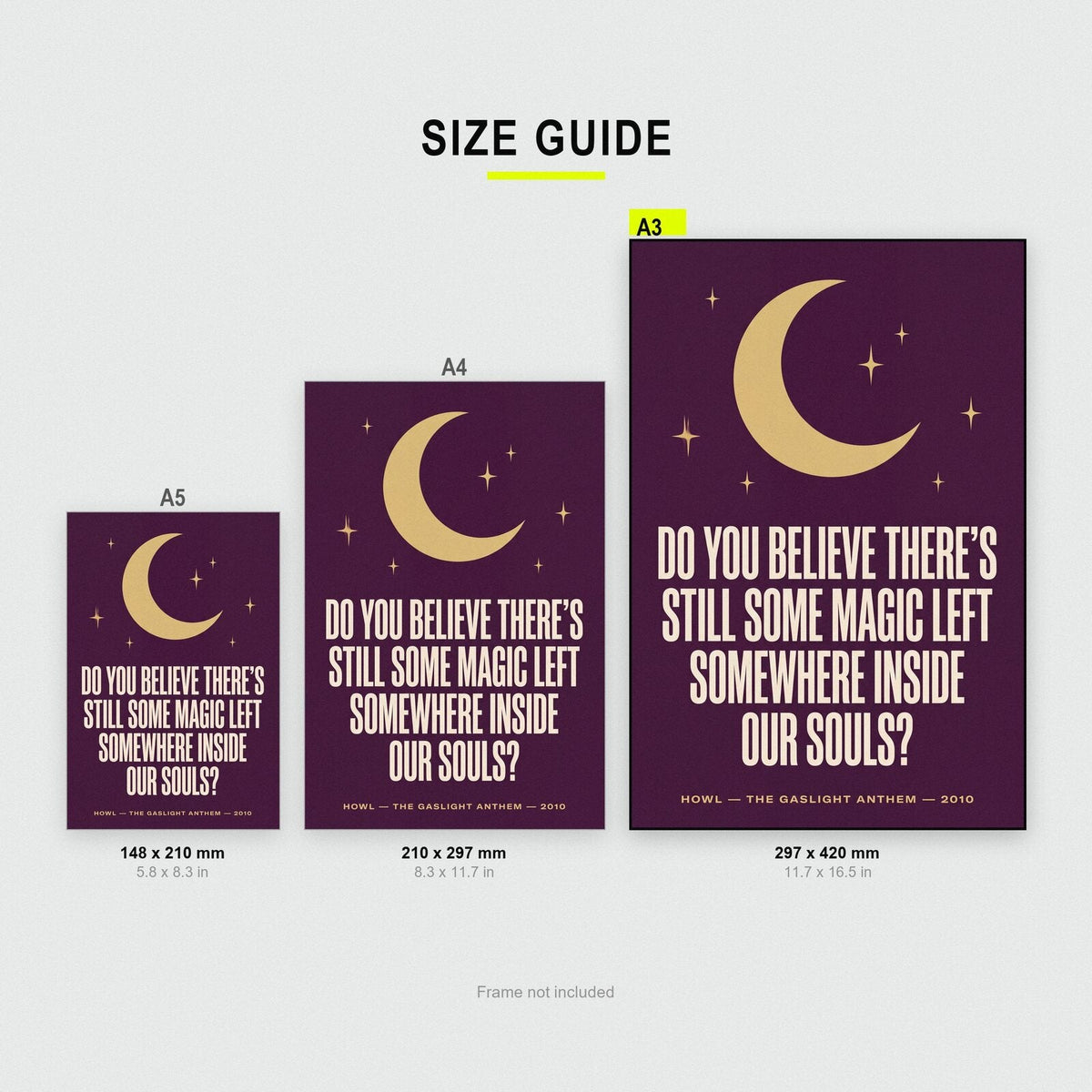 Howl Lyrics Print