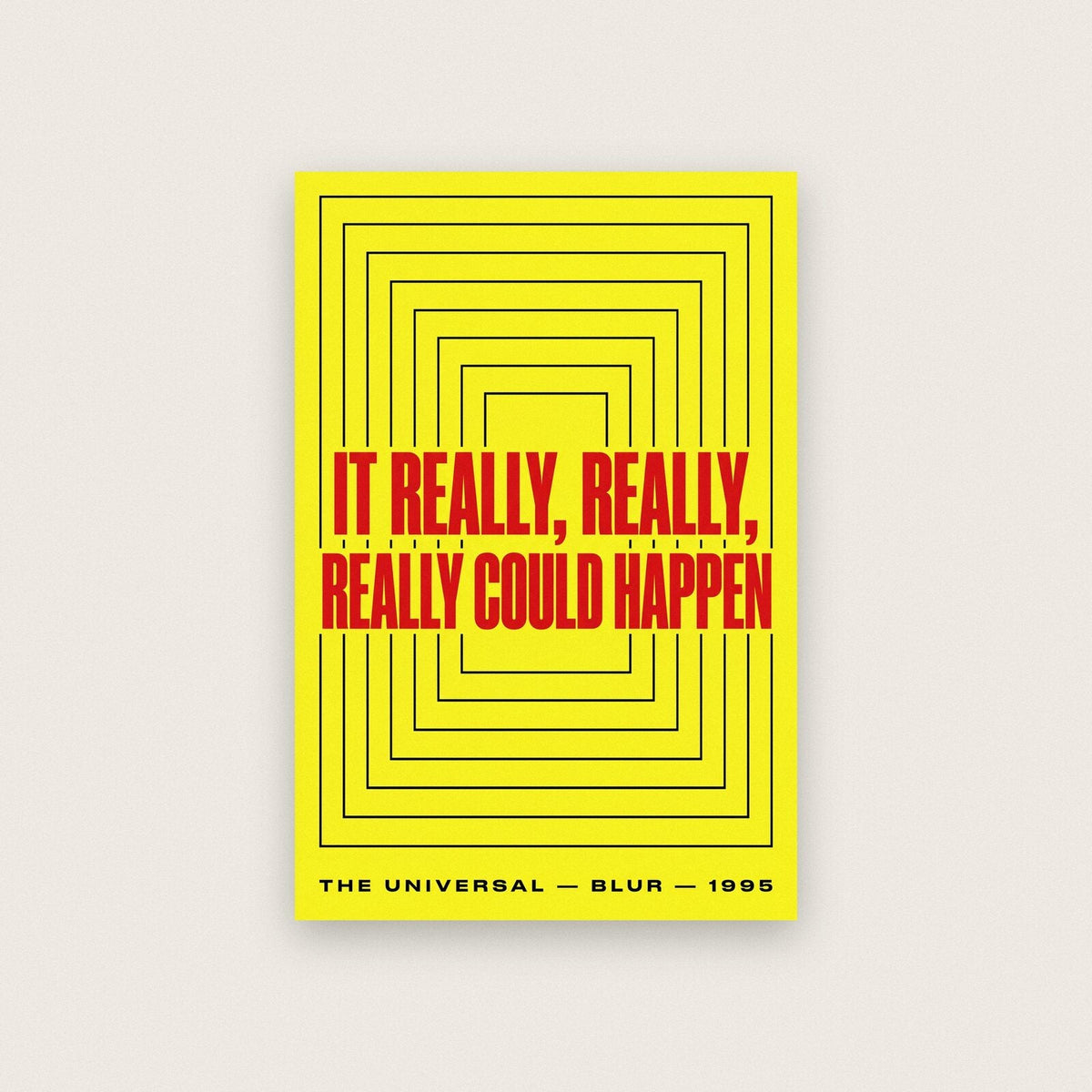 The Universal Lyrics Print