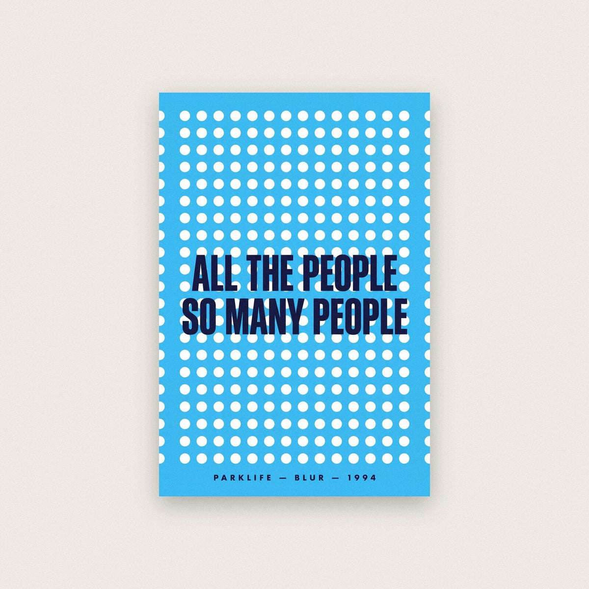 Parklife Lyrics Print