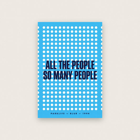 Parklife Lyrics Print
