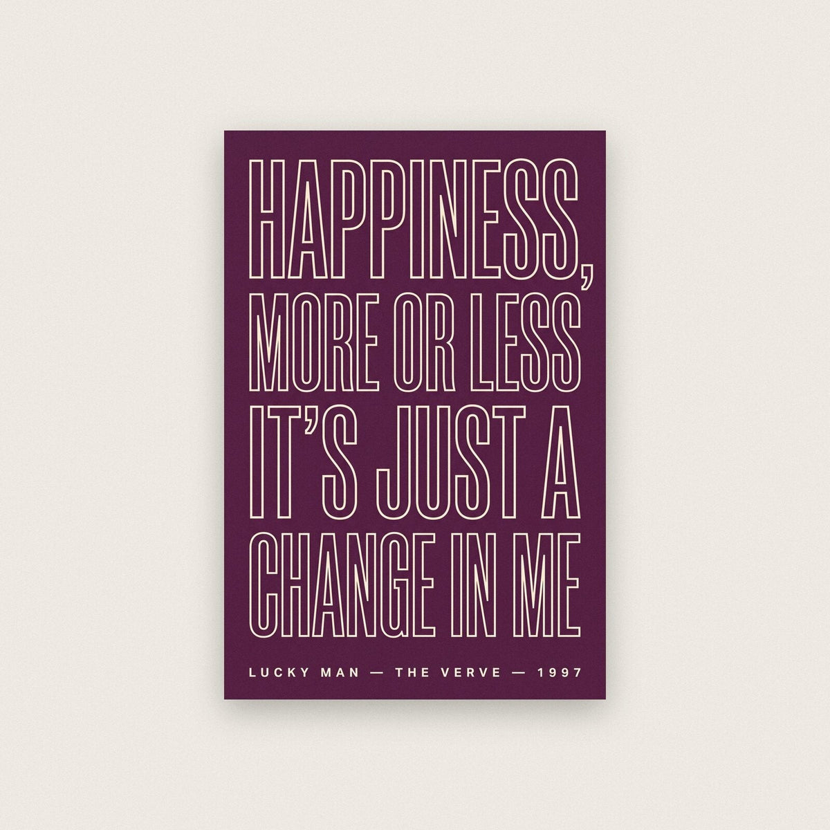 Lucky Man Lyrics Print