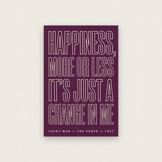Lucky Man Lyrics Print