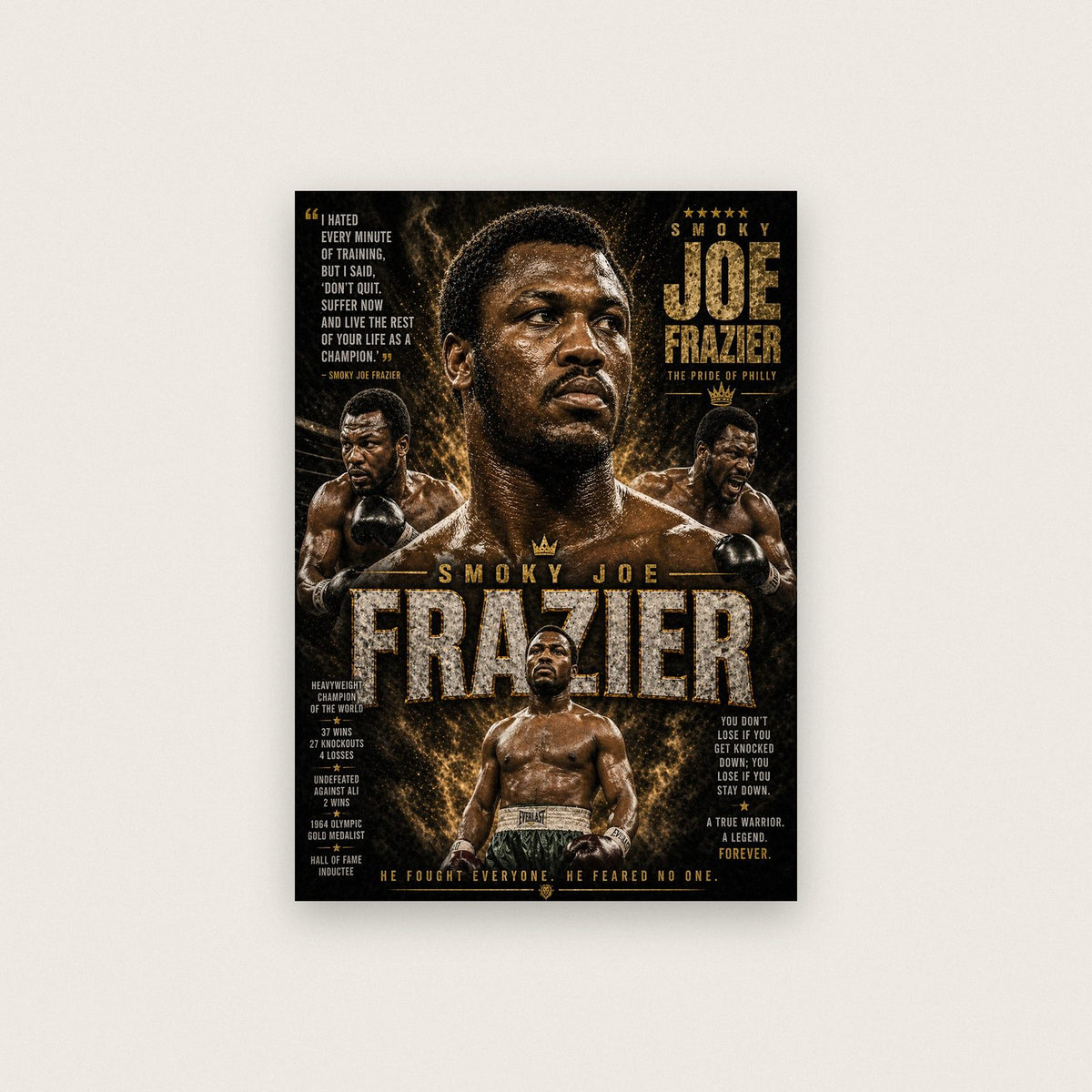 Joe Frazier "Smoky Joe" Boxing Champion Print