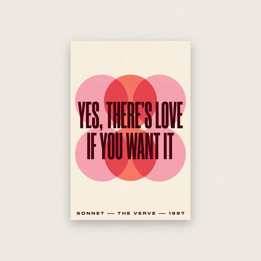 Sonnet Lyrics Print