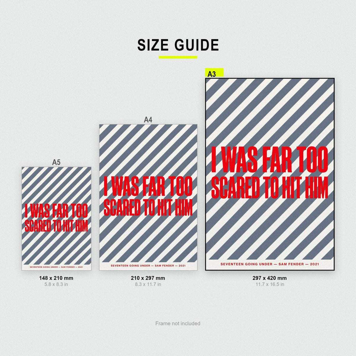 Seventeen Going Under Sam Fender Lyrics Print