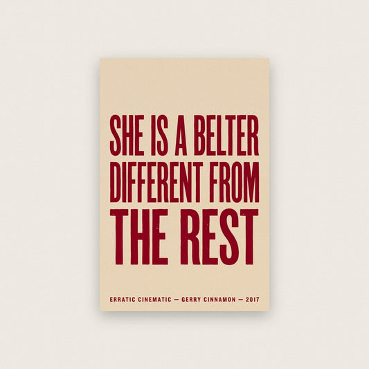 Belter Lyrics Print