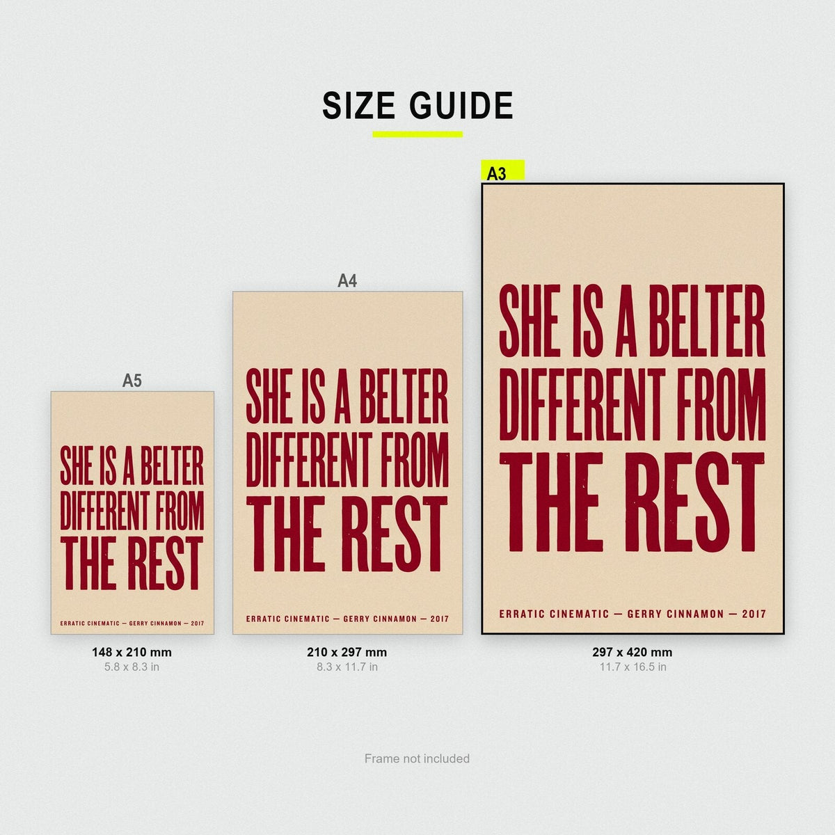 Belter Lyrics Print