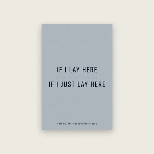 Chasing Cars Lyrics Print