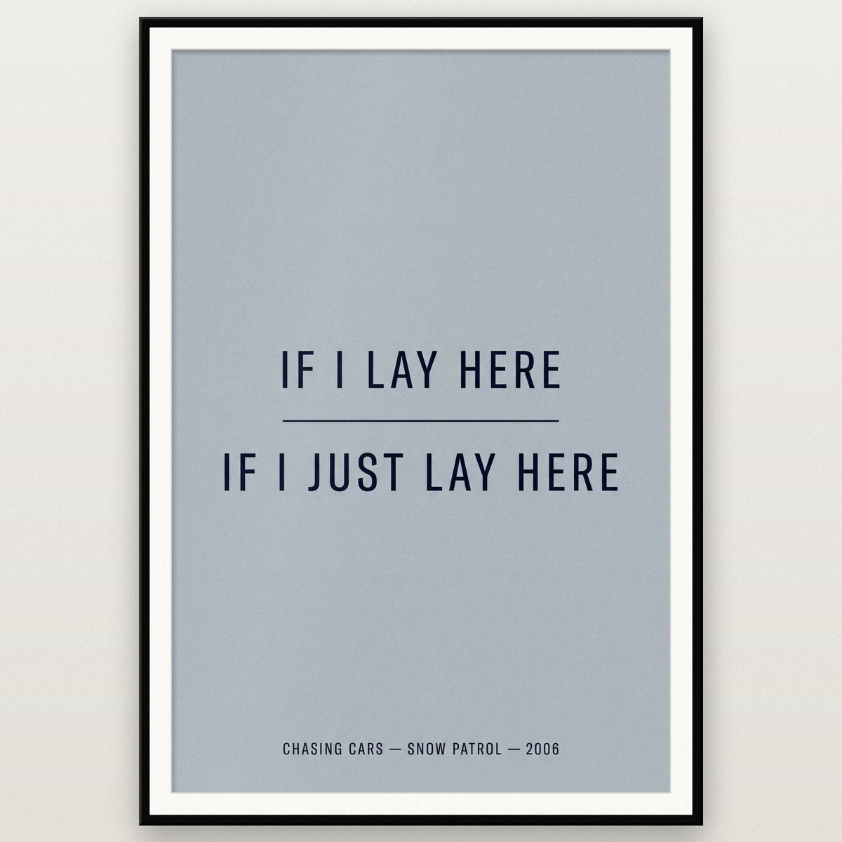 Chasing Cars Lyrics Print