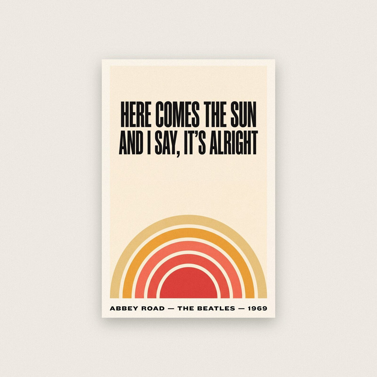Here Comes The Sun The Beatles Lyrics Print