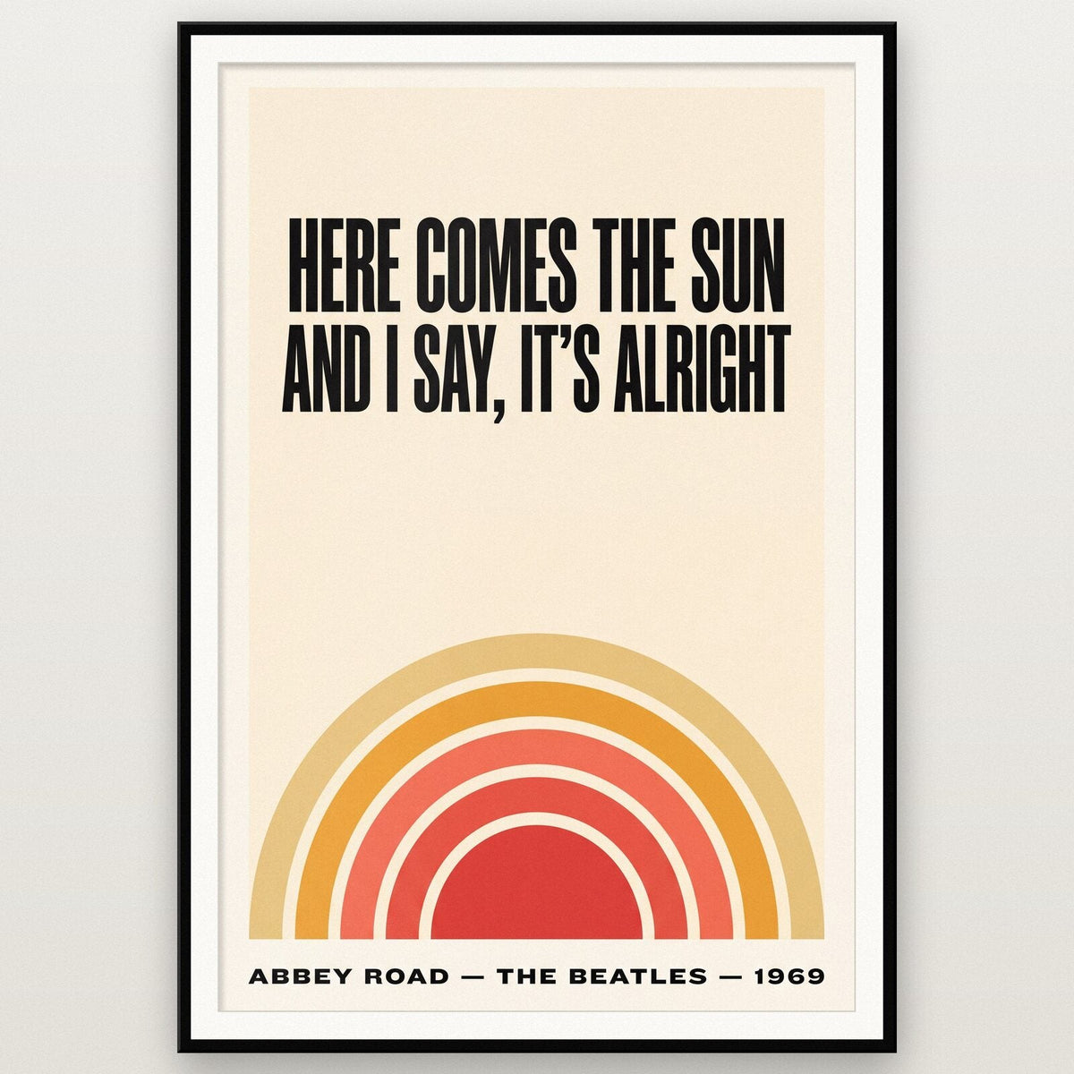 Here Comes The Sun The Beatles Lyrics Print