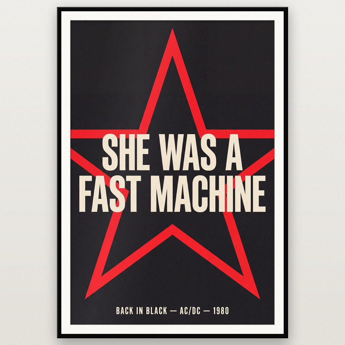 You Shook Me All Night Long Lyrics Print