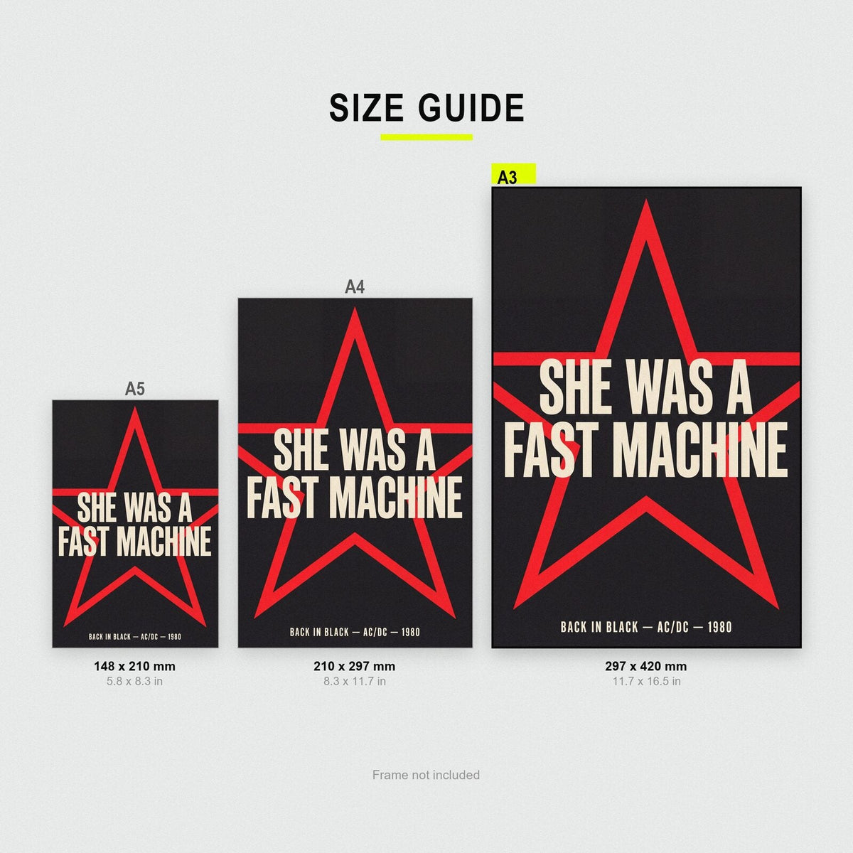 You Shook Me All Night Long Lyrics Print